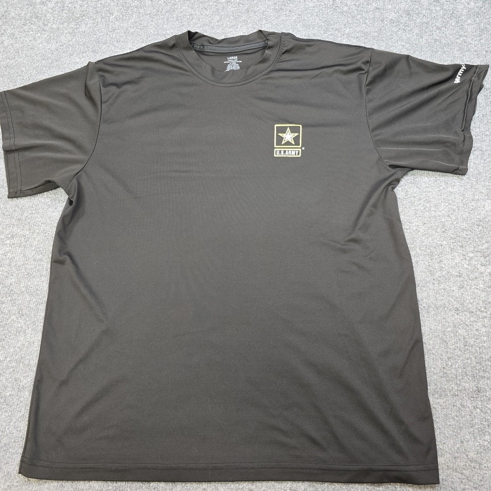 US Army APFU Shirt Mens Large Gold Star Logo Workout Short Sleeve
